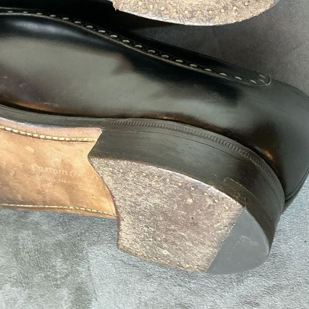 Church’s Of England Men’s 9.5 B Plain Toe Black Derby Dress Shoes Men’s Vintage